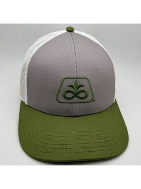 Pioneer Corteva Agriscience Trucker Hat Cap Gray White Green Snapback OSFA TOM